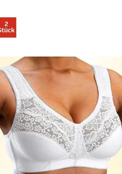 Doppelpack Entlastungs-BHs mit Spitze<PETITE FLEUR Discount