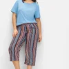 Doppelpack 7/8-Hosen, uni und gestreift<sheego Hot