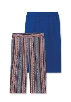 Doppelpack 7/8-Hosen, uni und gestreift<sheego Hot