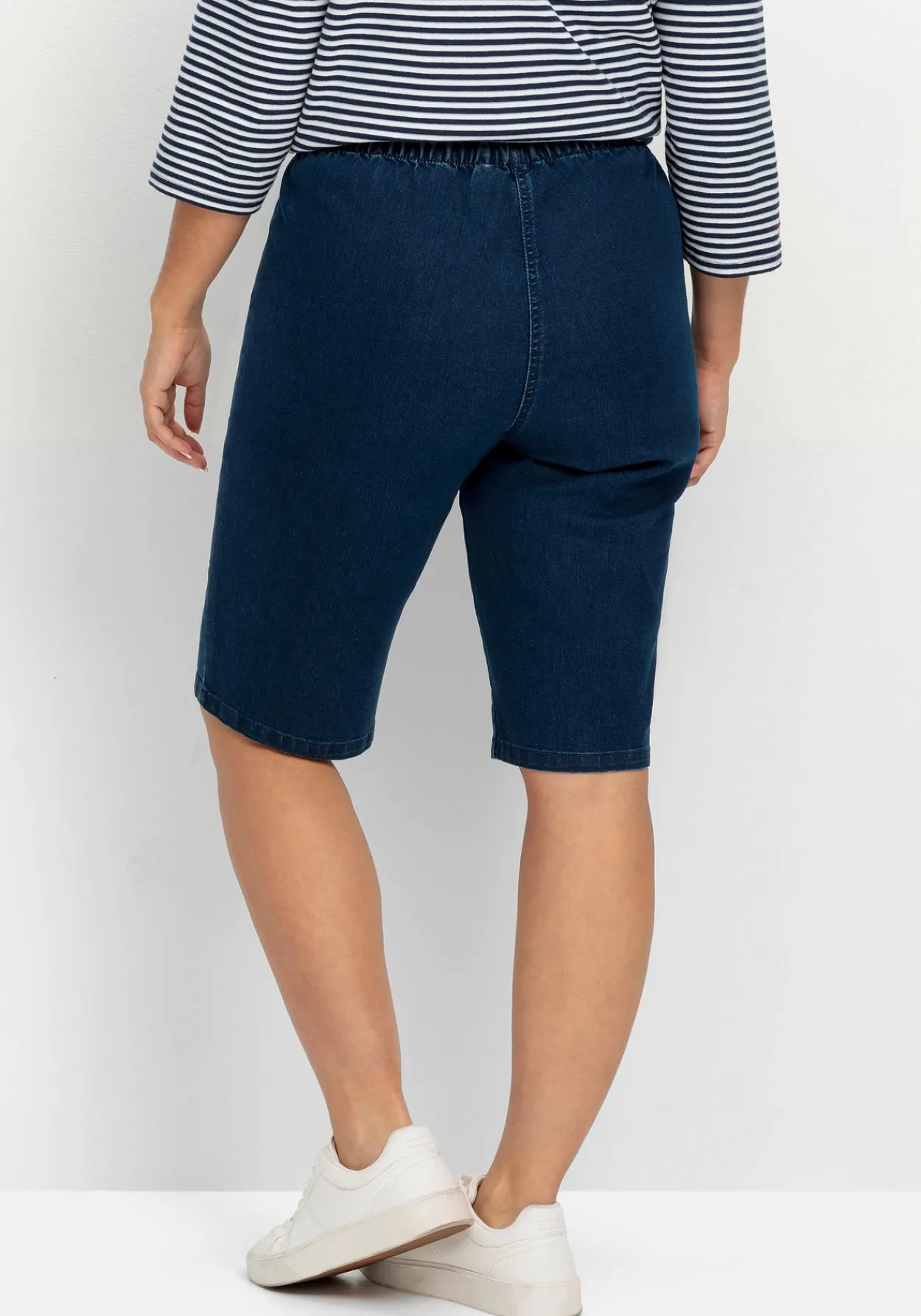 Doppelpack Jeans-Bermudas, mit Gummibund<sheego Fashion