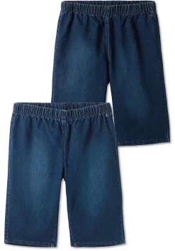Doppelpack Jeans-Bermudas, mit Gummibund<sheego Fashion