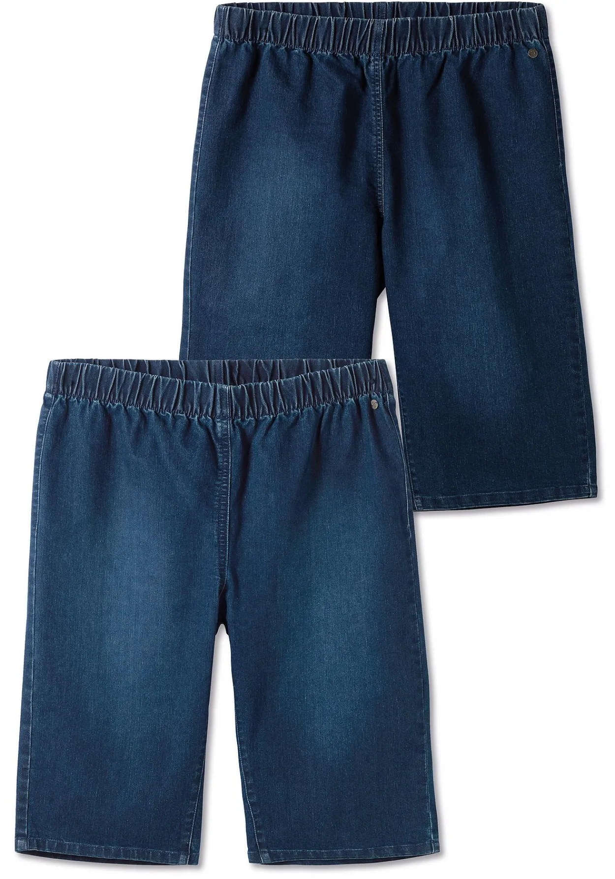 Doppelpack Jeans-Bermudas, mit Gummibund<sheego Fashion