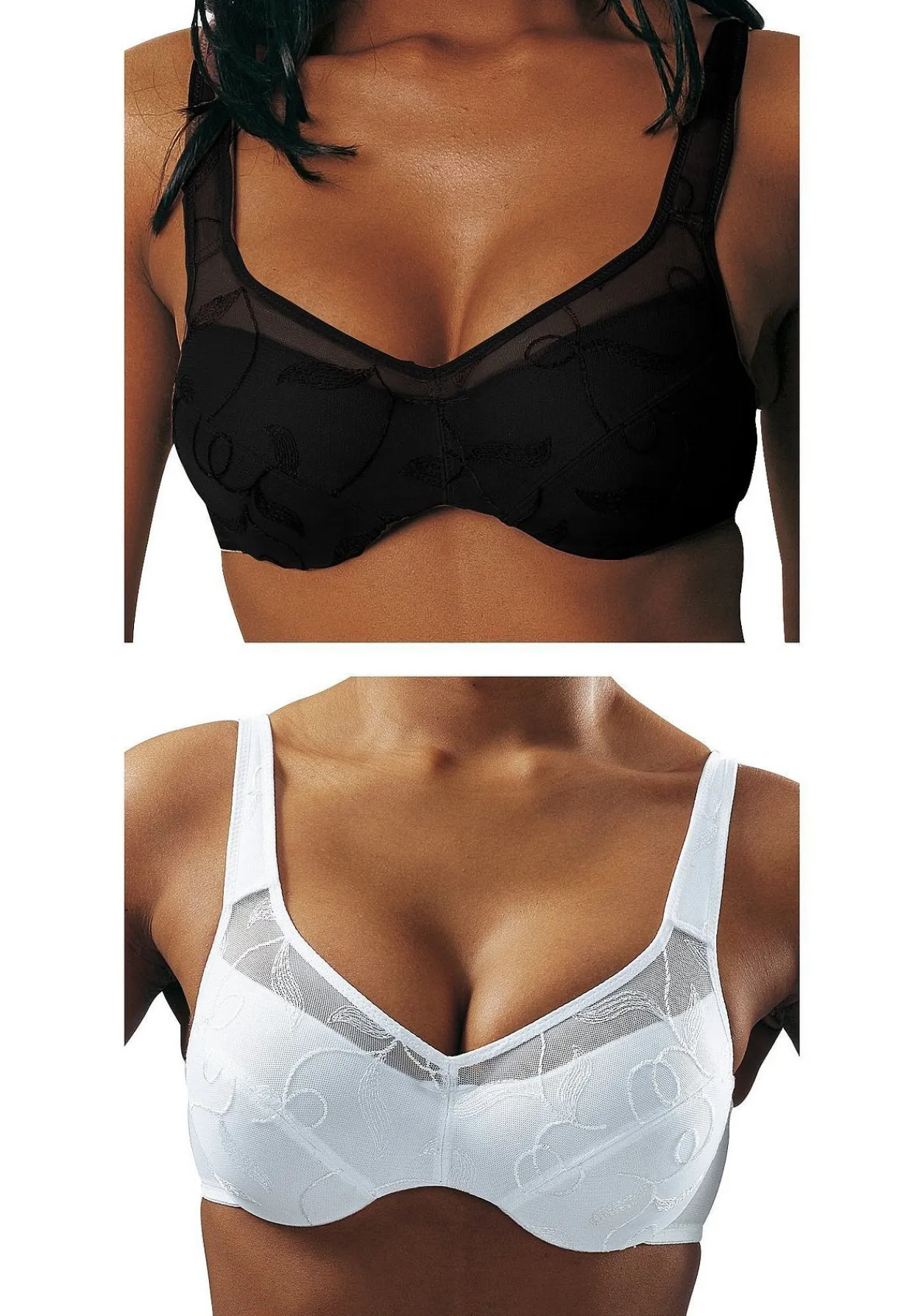 Doppelpack Minimizer-BHs mit unterlegten Cups<PETITE FLEUR Fashion