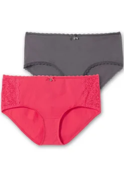 Doppelpack Pantys mit hoher Taille und Spitzendetails<sheego Clearance