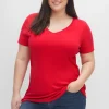 Doppelpack Shirts mit V-Ausschnitt<sheego Discount