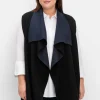 Doubleface-Weste mit weich fallendem Kragen<sheego Fashion