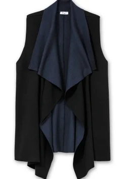 Doubleface-Weste mit weich fallendem Kragen<sheego Fashion