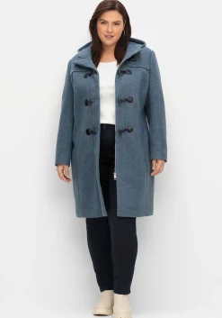 Dufflecoat mit Wollanteil und Kapuze<sheego Sale