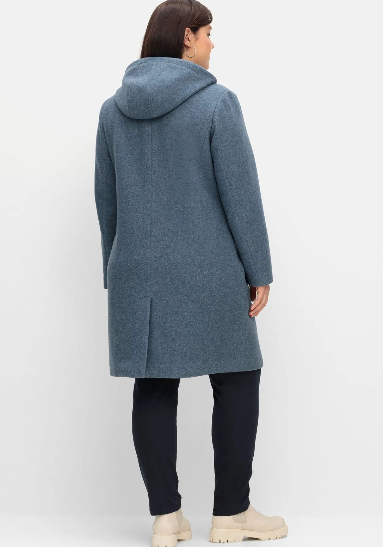 Dufflecoat mit Wollanteil und Kapuze<sheego Sale