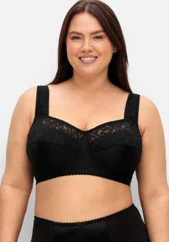 Entlastungs-BH mit transparenter Spitze, ohne Bügel<sheego New