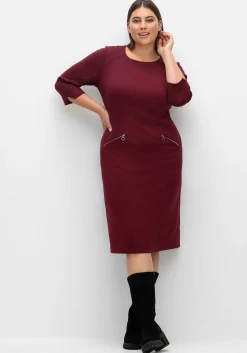 Etuikleid mit 3/4-Arm, im Materialmix<sheego New