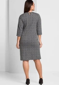 Etuikleid mit 3/4-Arm, im Materialmix<sheego Online