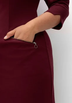 Etuikleid mit 3/4-Arm, im Materialmix<sheego New
