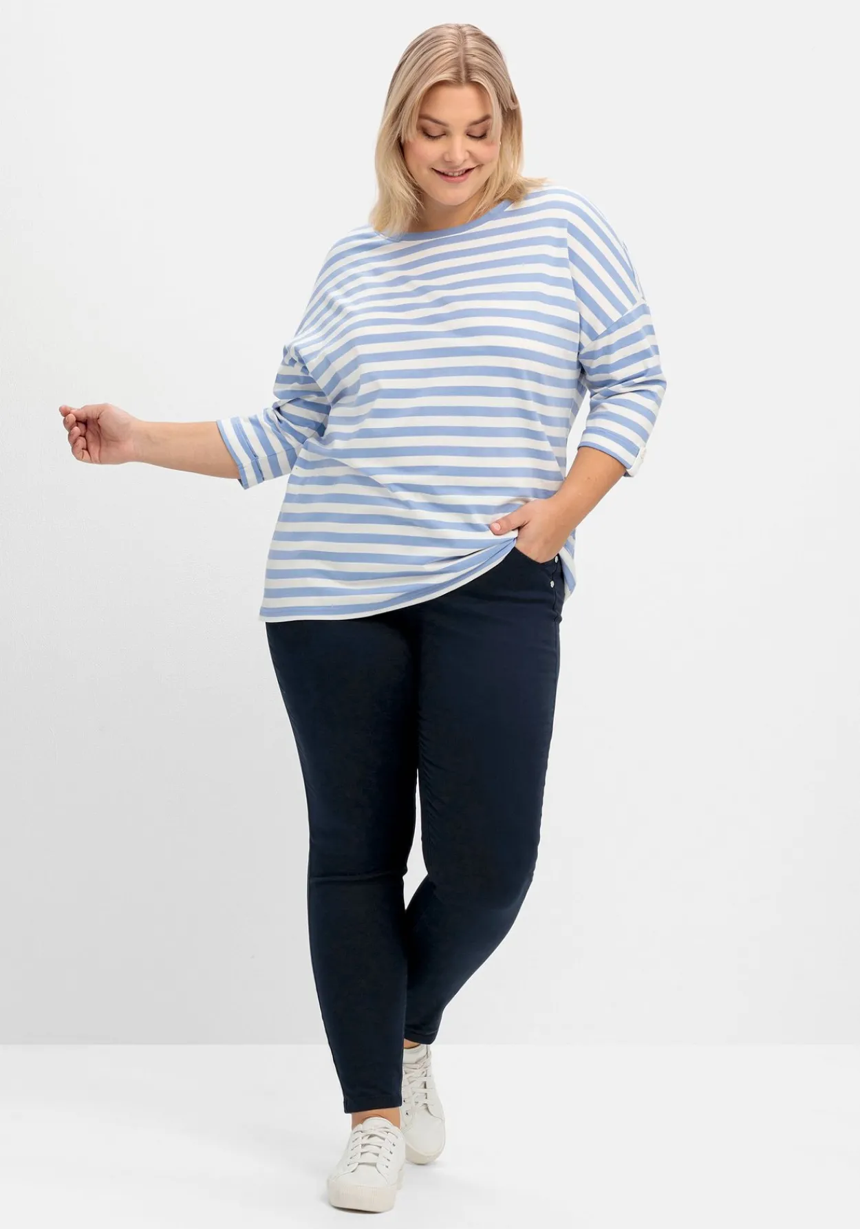 Extraschmale Twillhose in Curvy-Schnitt SUSANNE<sheego Best
