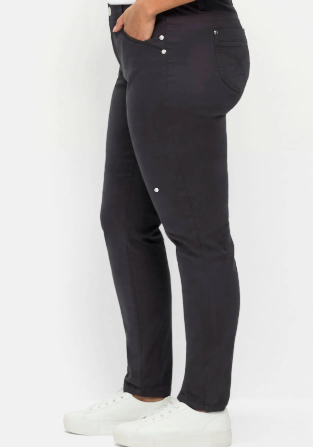 Extraschmale Twillhose in Curvy-Schnitt SUSANNE<sheego Hot