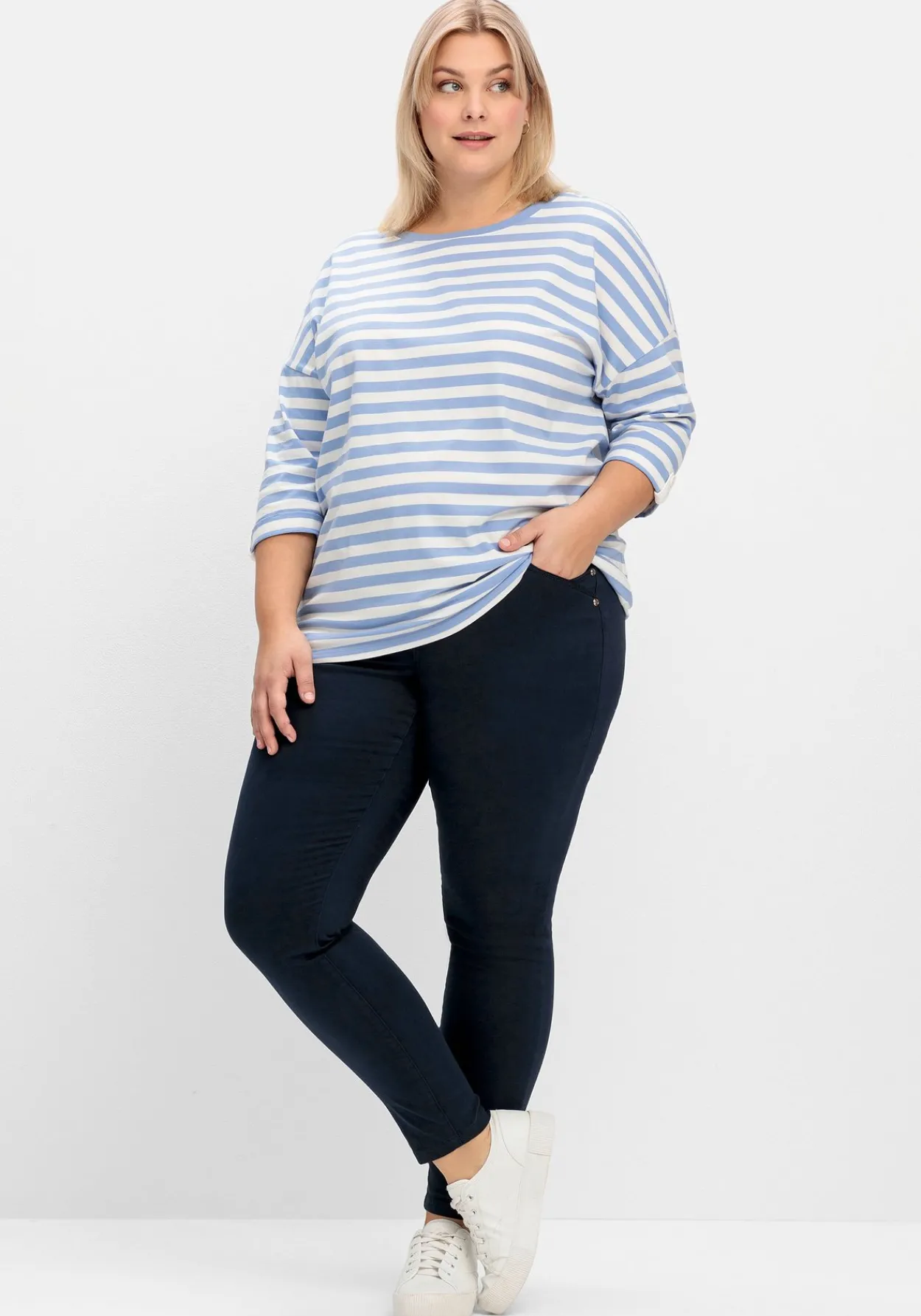 Extraschmale Twillhose in Curvy-Schnitt SUSANNE<sheego Best
