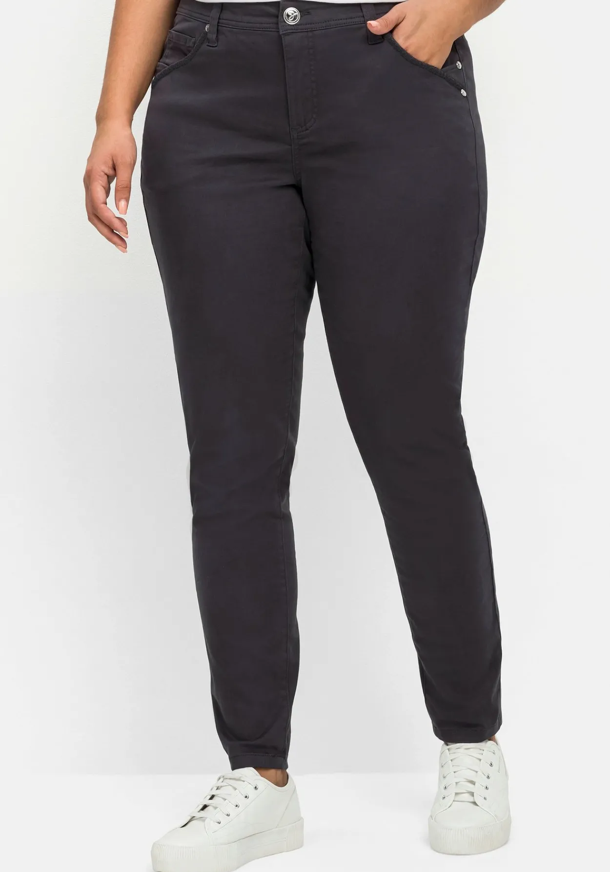 Extraschmale Twillhose in Curvy-Schnitt SUSANNE<sheego Hot