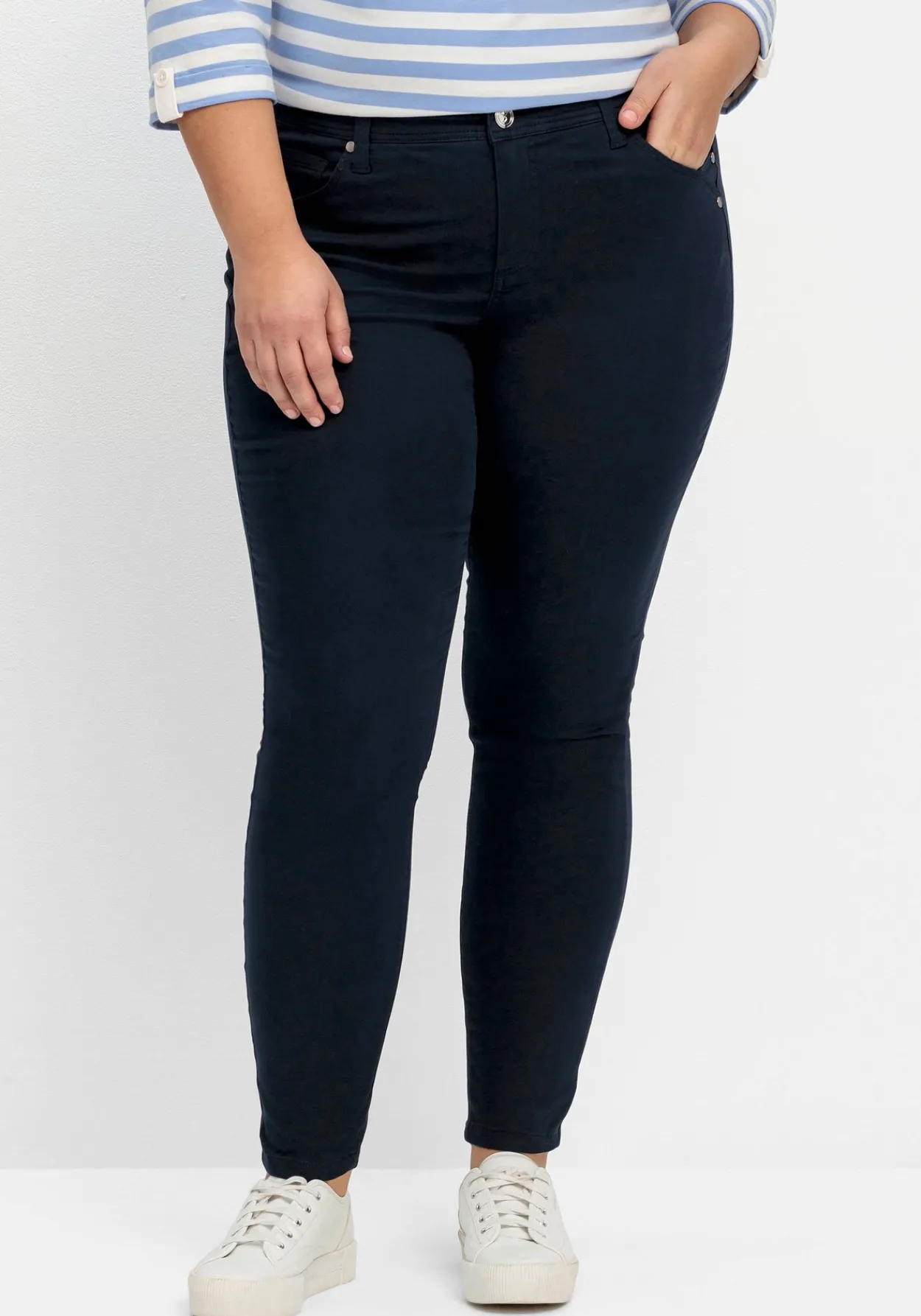 Extraschmale Twillhose in Curvy-Schnitt SUSANNE<sheego Best