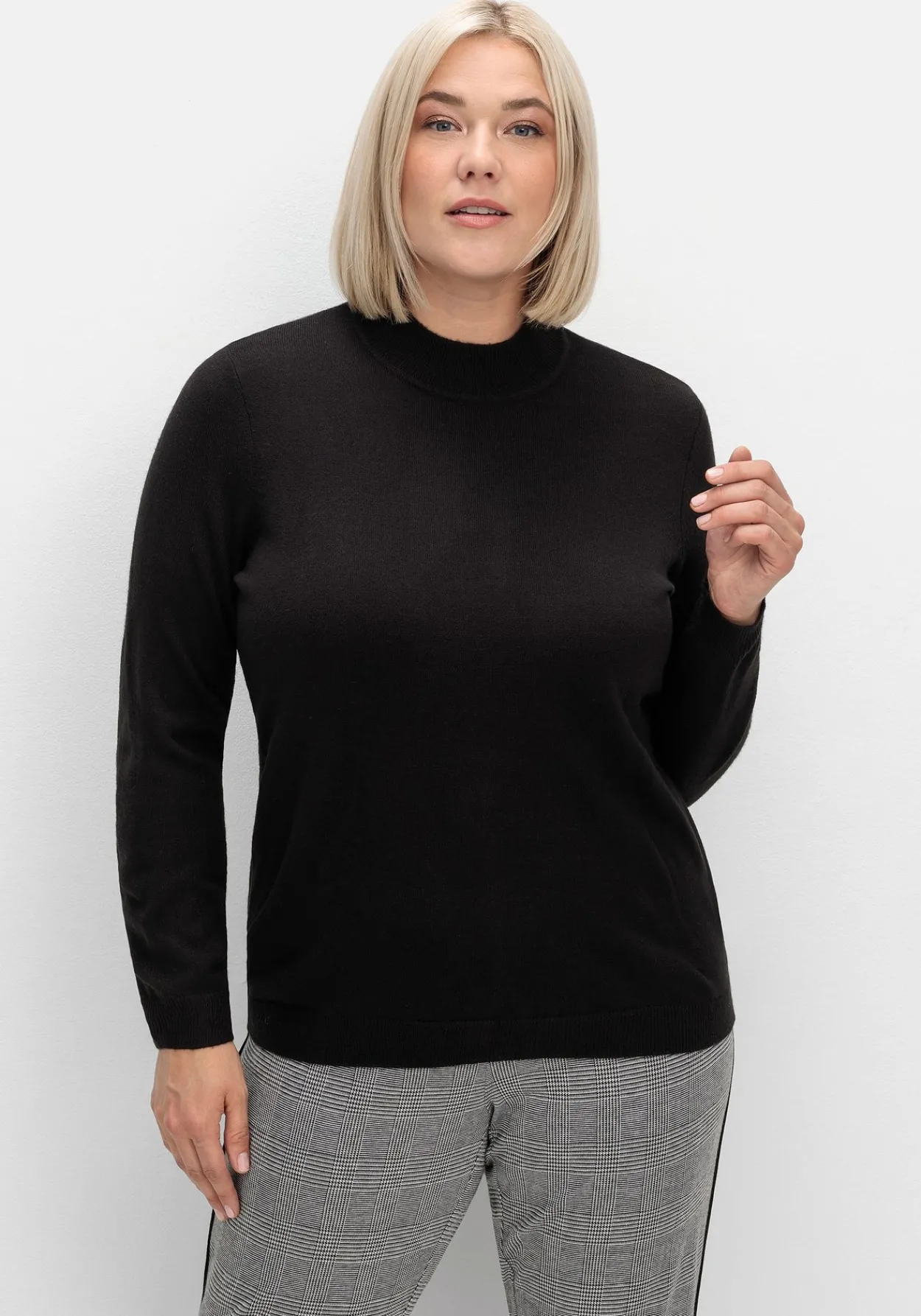 Extraweicher Pullover mit Stehkragen<sheego Fashion