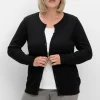 Feinstrickjacke mit Rundhalsausschnitt und Knopfleiste<sheego Clearance