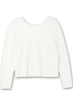 Flauschiger Pullover mit tiefem V-Ausschnitt hinten<sheego Sale