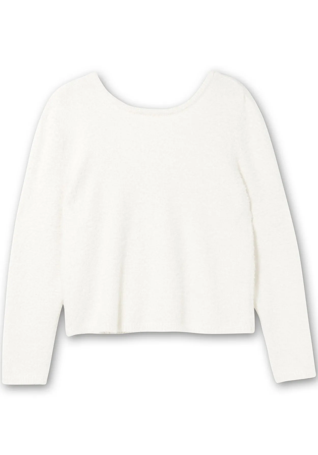 Flauschiger Pullover mit tiefem V-Ausschnitt hinten<sheego Sale