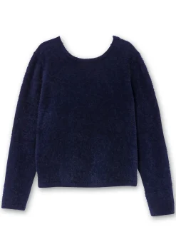 Flauschiger Pullover mit tiefem V-Ausschnitt hinten<sheego Sale