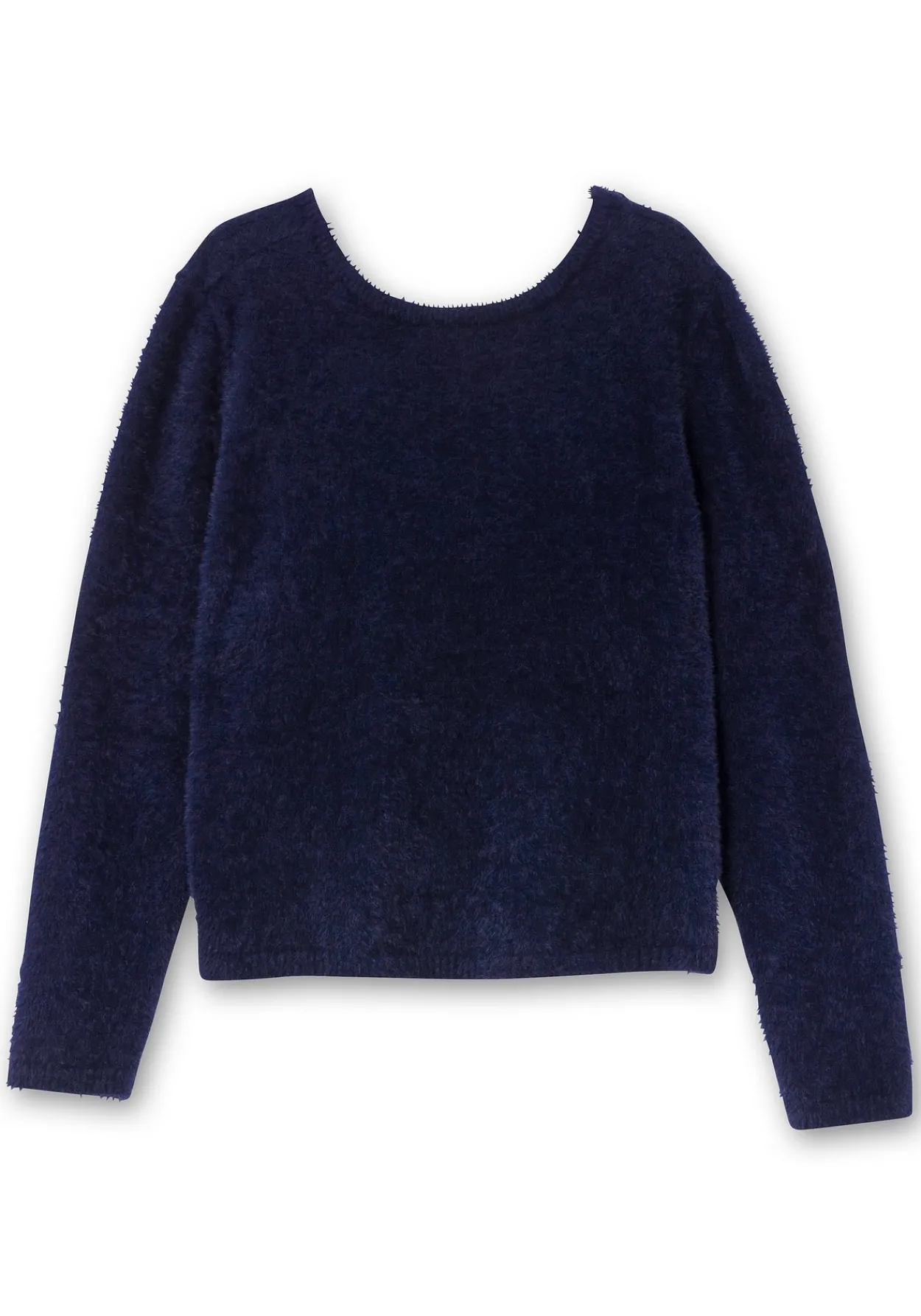 Flauschiger Pullover mit tiefem V-Ausschnitt hinten<sheego Sale