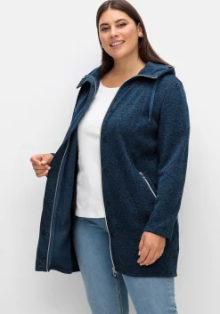 Fleecejacke mit Kapuze, in Melange-Optik<sheego New