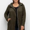 Fleecejacke mit Kapuze, in Melange-Optik<sheego Hot