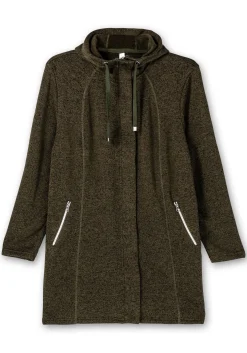 Fleecejacke mit Kapuze, in Melange-Optik<sheego Hot