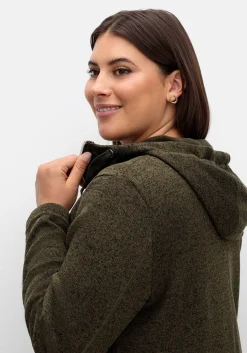 Fleecejacke mit Kapuze, in Melange-Optik<sheego Hot