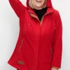 Fleecejacke mit Kapuze und Kontrastdetails<sheego Discount