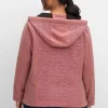 Fleecejacke mit Kapuze und Strick-Einsätzen<sheego New