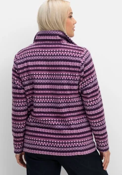 Fleecejacke mit Norweger-Allovermuster<sheego Hot