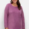 Fleeceshirt mit abgerundetem Saum<sheego Online