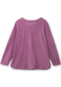 Fleeceshirt mit abgerundetem Saum<sheego Online