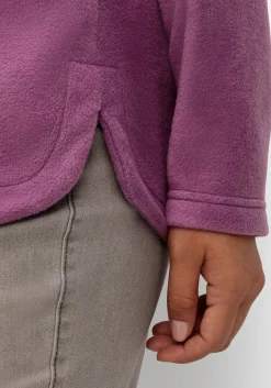 Fleeceshirt mit abgerundetem Saum<sheego Online