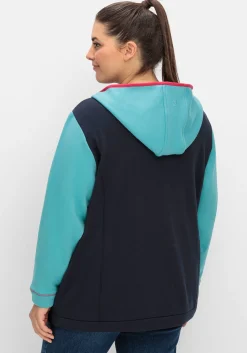 Funktionsjacke aus Fleece, in Kontrast-Optik<sheego Outlet