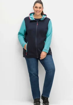 Funktionsjacke aus Fleece, in Kontrast-Optik<sheego Outlet