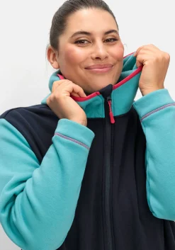 Funktionsjacke aus Fleece, in Kontrast-Optik<sheego Outlet