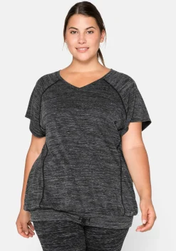 Funktionsshirt im Oversized-Schnitt, mit Saumbündchen<sheego Outlet