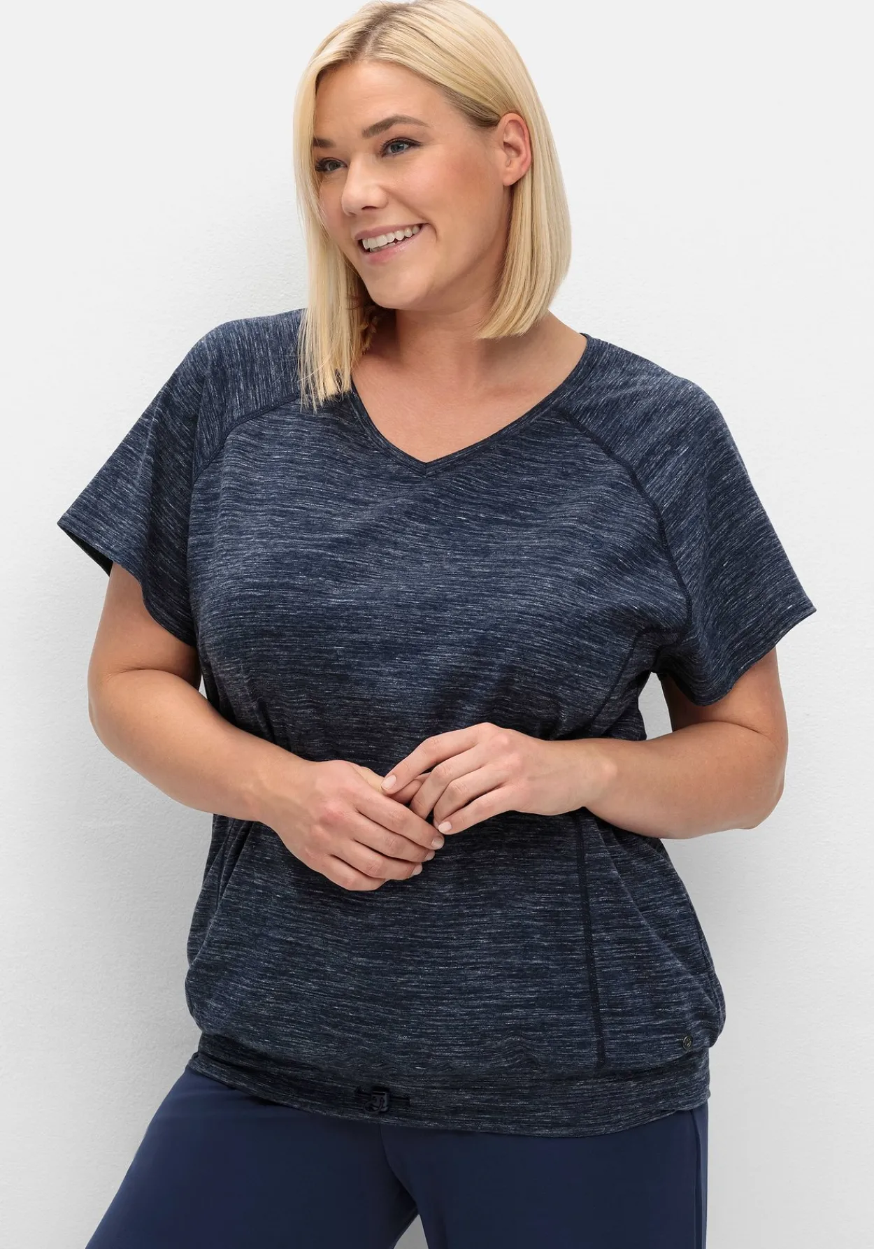 Funktionsshirt im Oversized-Schnitt, mit Saumbündchen<sheego Sale