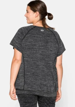 Funktionsshirt im Oversized-Schnitt, mit Saumbündchen<sheego Outlet