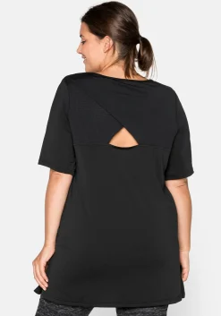 Funktionsshirt in Longform, mit Cut-out im Rücken<sheego Online