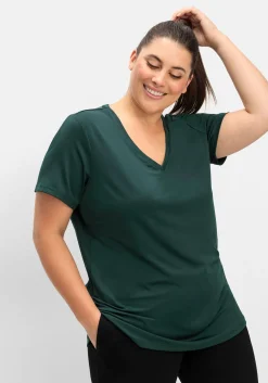 Funktionsshirt mit V-Ausschnitt<sheego Hot