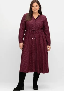 Gefüttertes Midikleid mit Alloverprint<sheego Hot