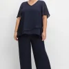 Georgette-Overall im Lagenlook, mit weitem Bein<sheego Discount