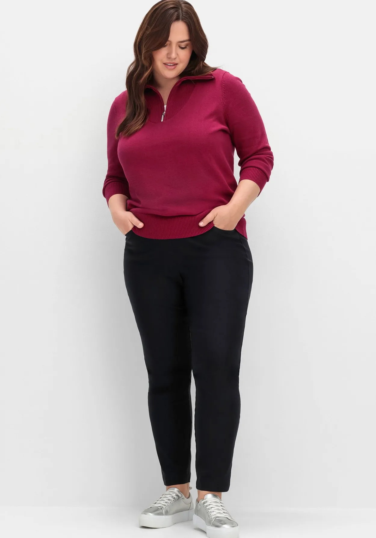 Gerade Bengalinhose mit hohem Schlupfbund<sheego New