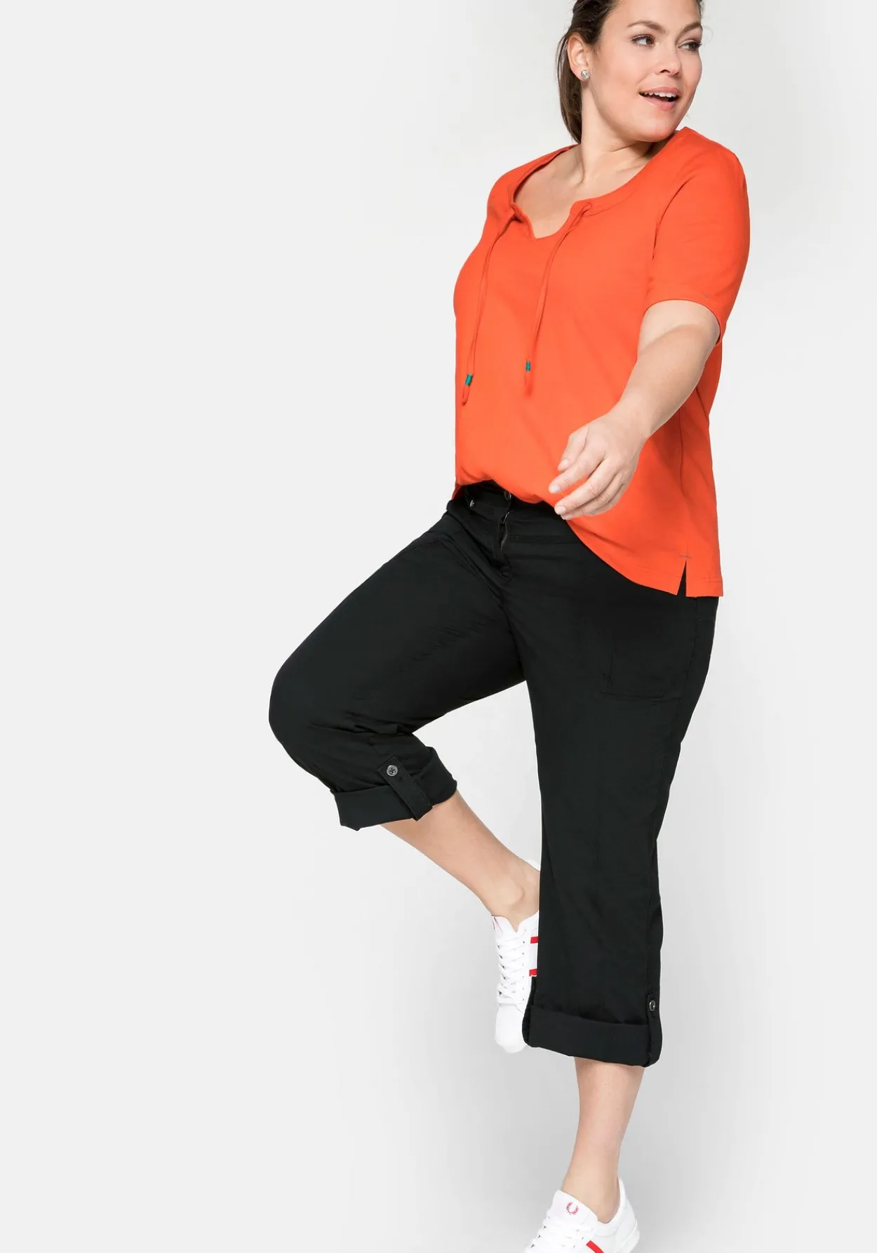 Gerade Cargo-Hose mit krempelbaren Beinen<sheego Online